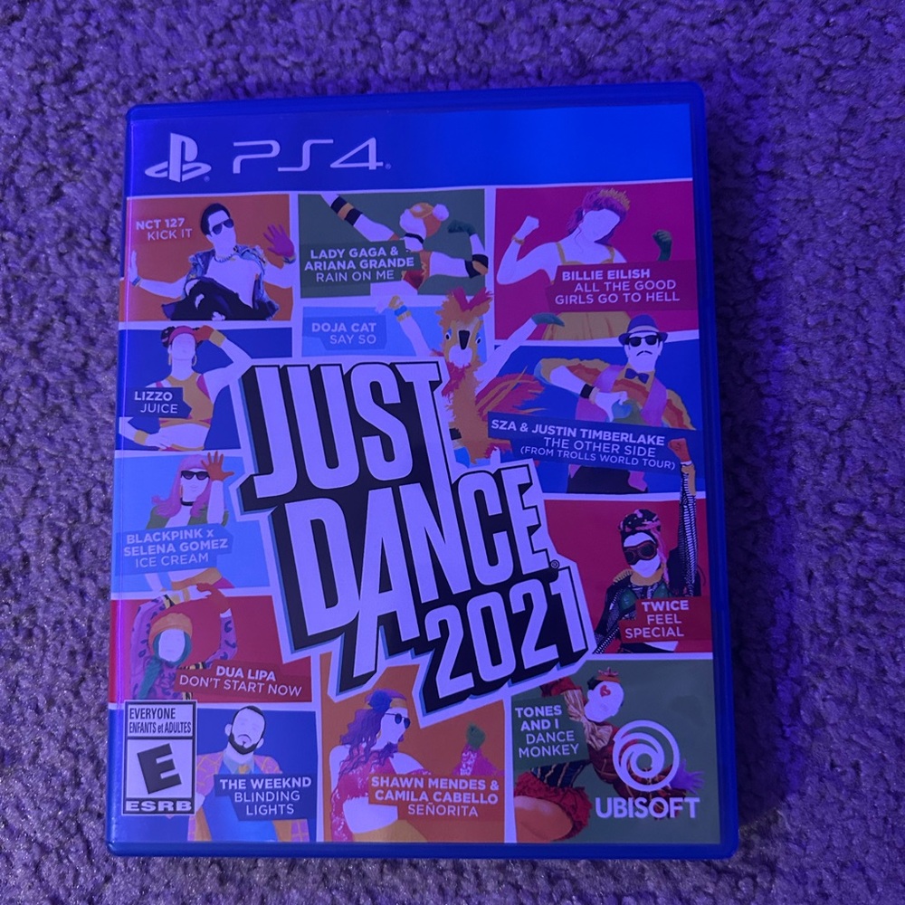 Sony Just Dance 2021 for PS4 - Purple and Blue Cover